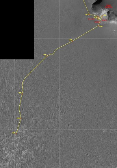 tatschliche Wegstrecke bis SOl 1695