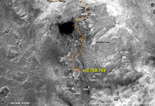 Weg bis zu Sol 769